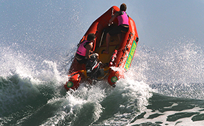 Inflatible Rescue Boat Action  : Photos : Richard Moore : Photographer